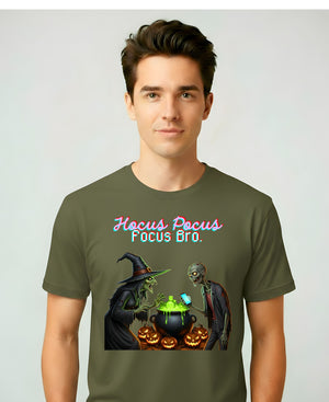 Focus Bro Halloween Meme Funny Tee – spooky meme t-shirt with funny distracted text design and Halloween typography”
