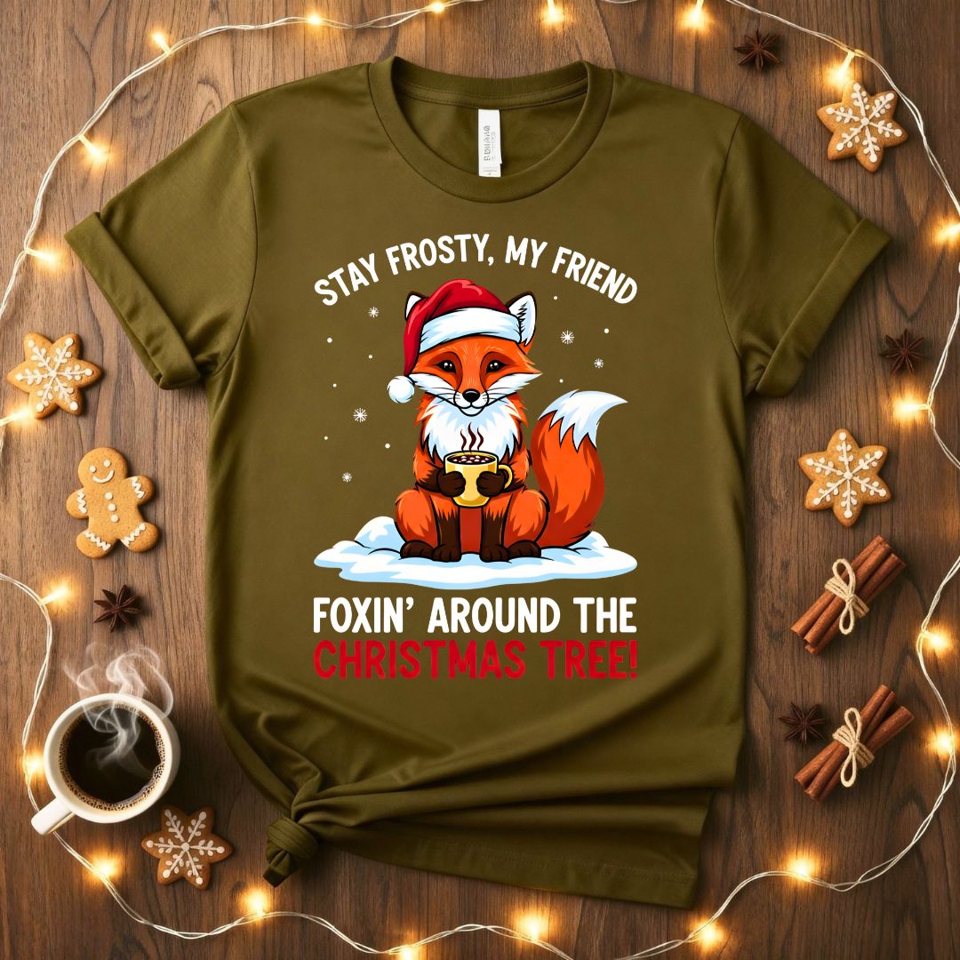 Fozin Aroun The Christmas Tree funny phonetic meme t-shirt