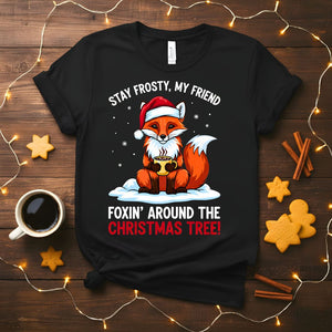 Fozin Aroun The Christmas Tree funny phonetic meme t-shirt