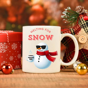 Frostbite Fuel Coffee Christmas Ceramic Mug – funny winter meme mug for coffee lovers by Memez.Store