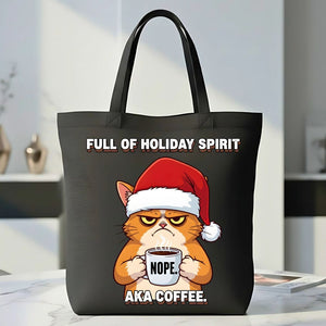 Full of Holiday Spirit funny festive tote bag