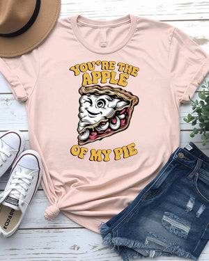 Funny Apple of My Pie pizza pun tee