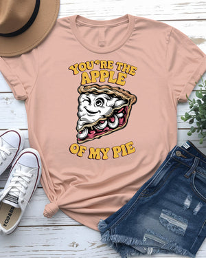 Funny Apple of My Pie pizza pun tee
