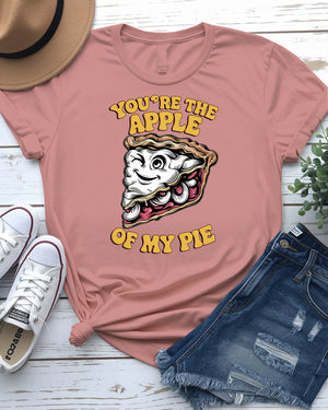 Funny Apple of My Pie pizza pun tee