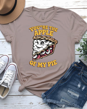 Funny Apple of My Pie pizza pun tee