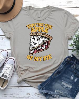 Funny Apple of My Pie pizza pun tee