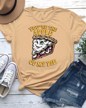Funny Apple of My Pie pizza pun tee