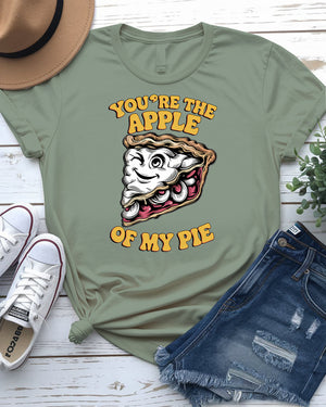 Funny Apple of My Pie pizza pun tee