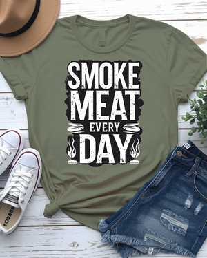 Funny BBQ Shirt – Smoke Meat Everyday Meme Tee by Memez Store