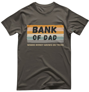 Sarcastic dad gift shirt – printed with Bank of Dad design