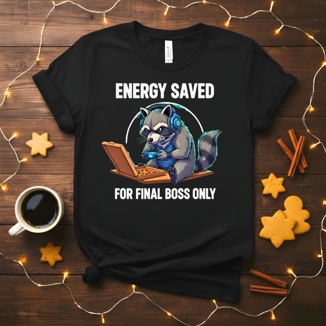 Funny Energy Saved Geek T-Shirt for introverts