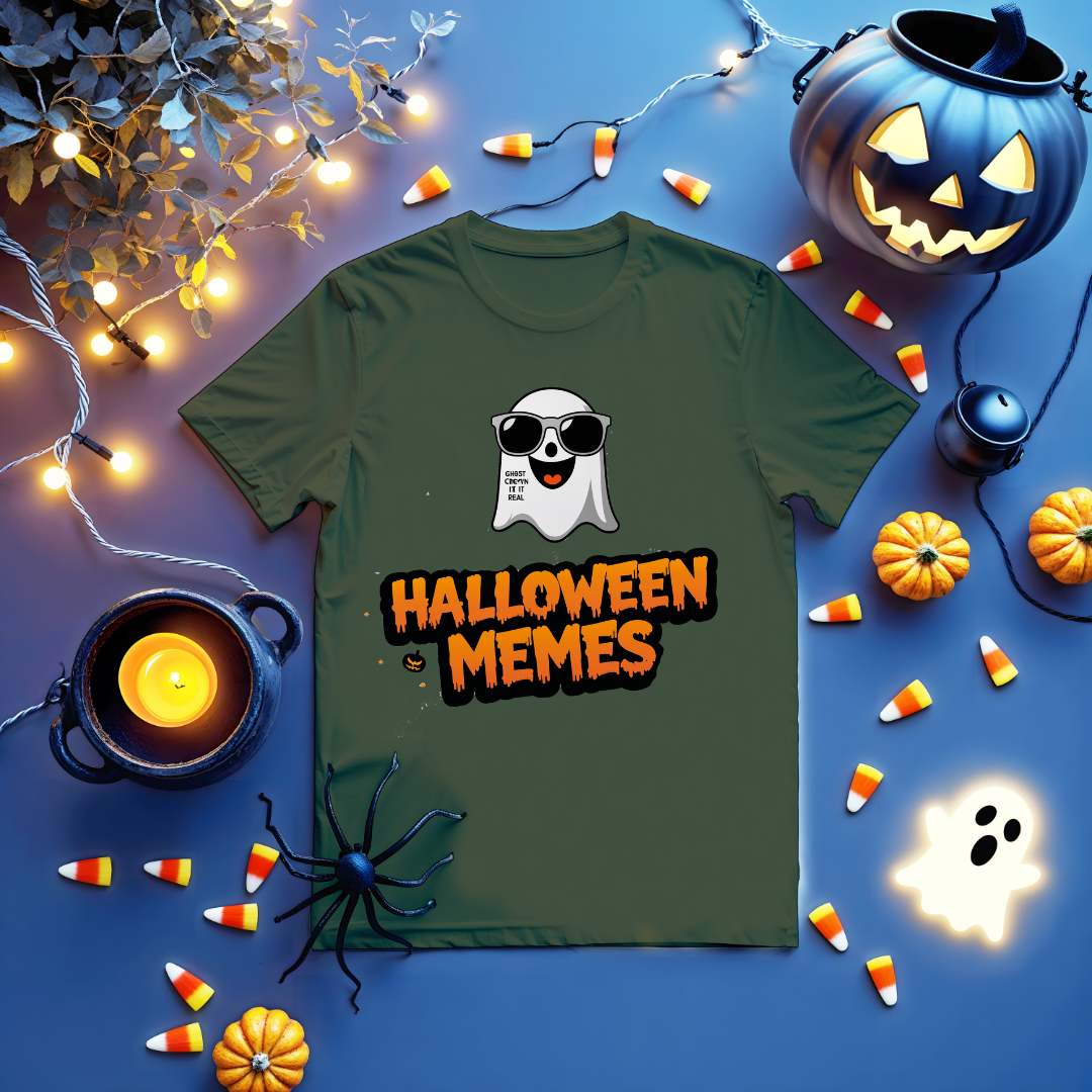 Unisex Halloween tee with viral meme design"