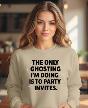 Sarcastic ghosting sweatshirt for introverts Halloween edition