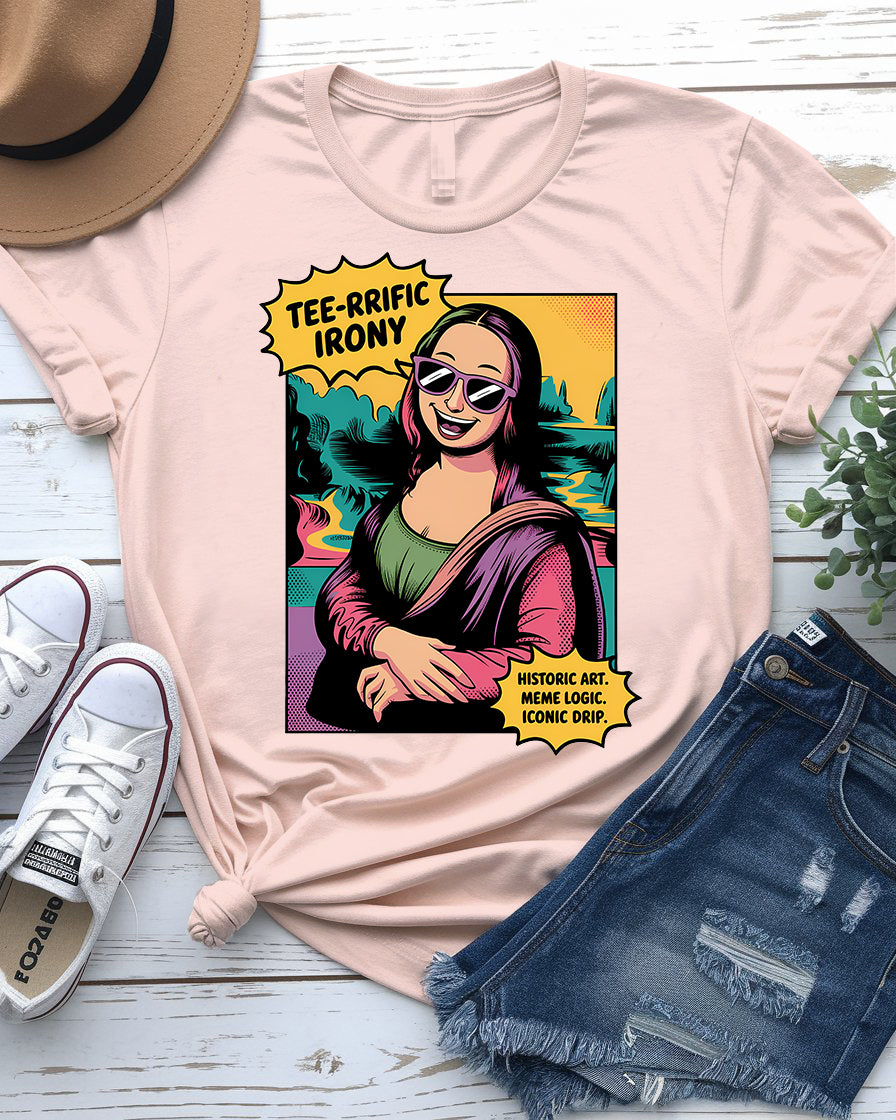 Funny Mona Lisa meme t-shirt