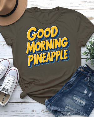 Funny Pineapple Pun Tee with cartoon pineapple and witty quote – unisex made-to-order fruit meme shirt by Memez Store