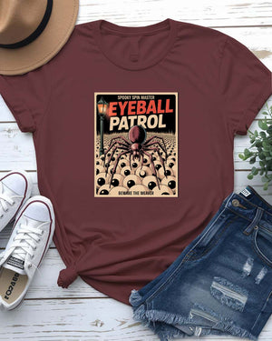 Funny Spooky Memez Tee – Halloween themed graphic shirt with funny meme design, unisex made-to-order tee by Memez Store