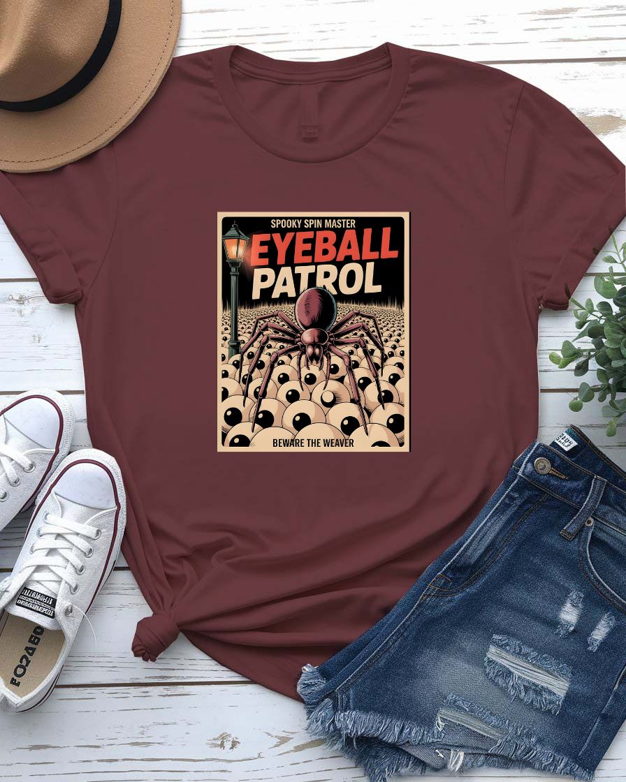 Funny Spooky Memez Tee – Halloween themed graphic shirt with funny meme design, unisex made-to-order tee by Memez Store