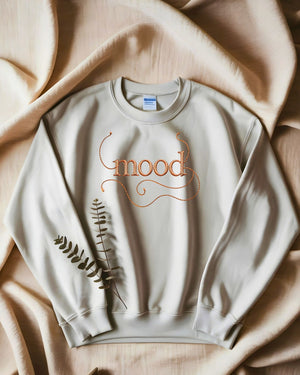 Minimalist embroidered typography sweatshirt for everyday wear