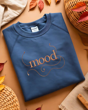 Minimalist embroidered typography sweatshirt for everyday wear