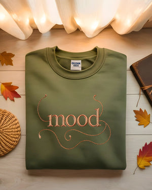 Minimalist embroidered typography sweatshirt for everyday wear