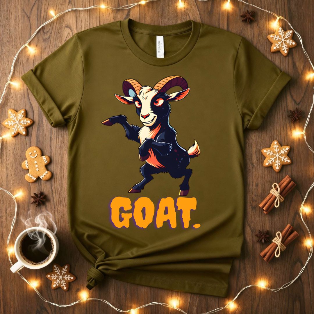 G.O.A.T. Animal Meme Funny T-Shirt with proud goat graphic