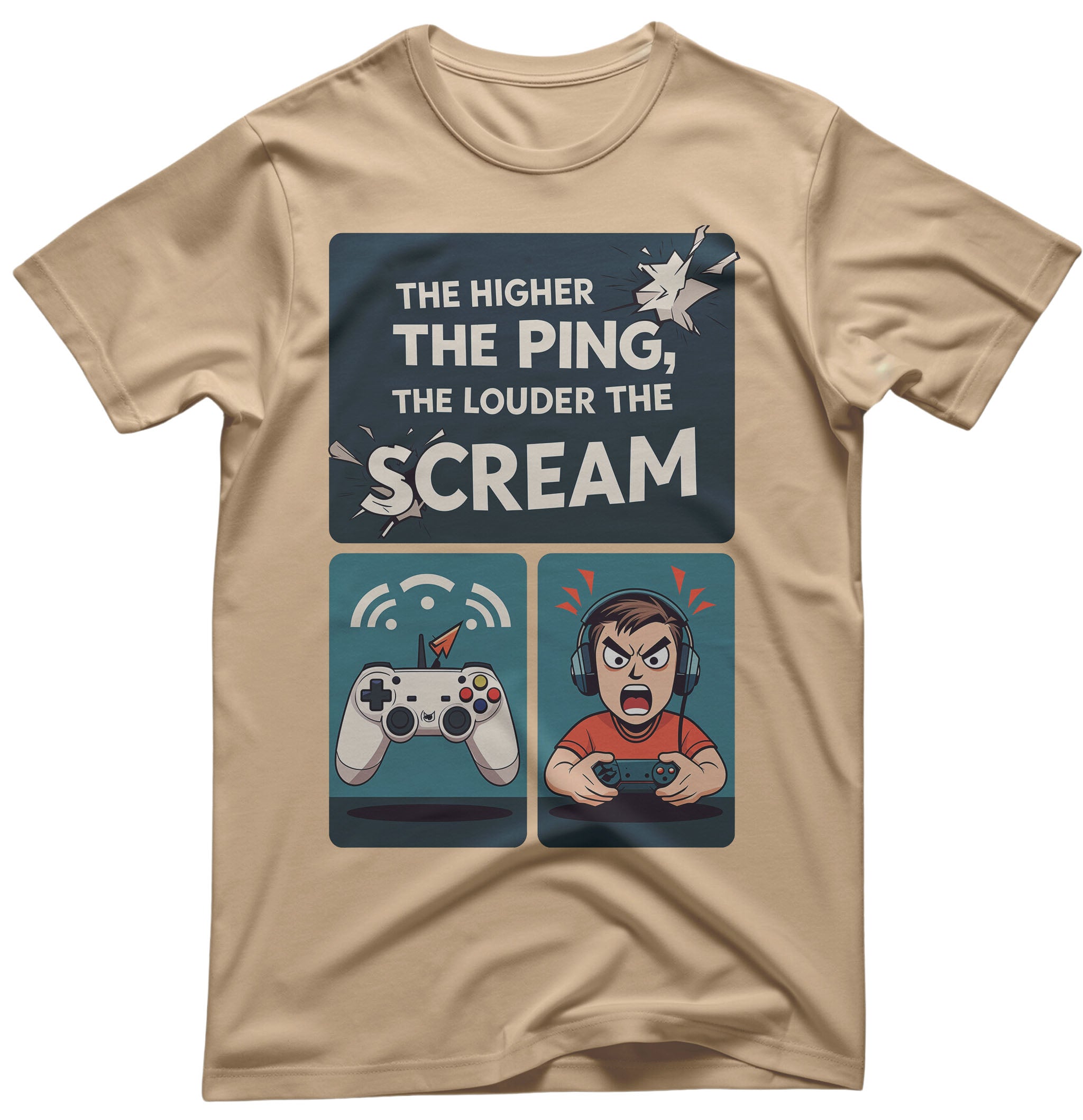 Higher Ping, Louder Scream Gamer Tee - Unisex Meme Shirt | Memez Store