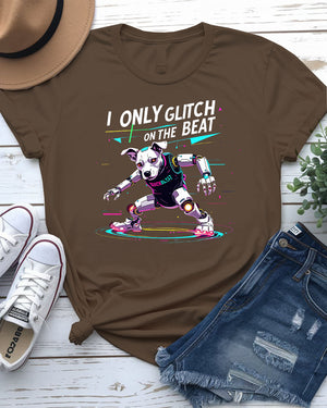 Glitch on the Beat EDM Funny Tricolor Meme Tee by Memez Store
