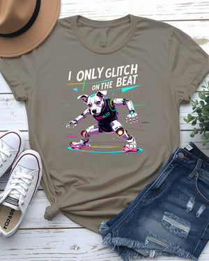 Glitch on the Beat EDM Funny Tricolor Meme Tee by Memez Store