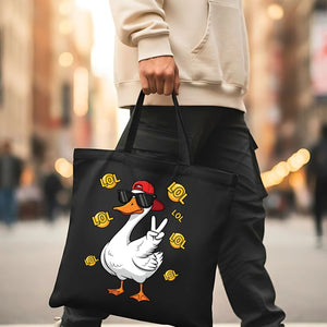 Goose Tote Bag with Untitled Goose Game design