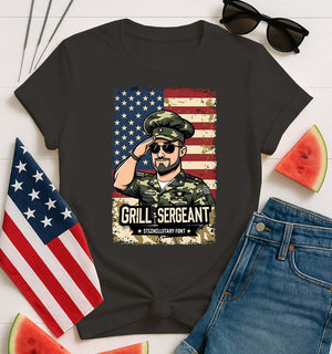 Grill Sergeant Freedom Tee – Funny Patriotic T-Shirt by Memez Store