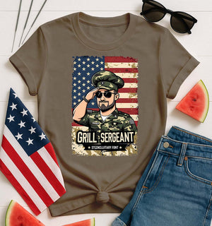Grill Sergeant Freedom Tee – Funny Patriotic T-Shirt by Memez Store