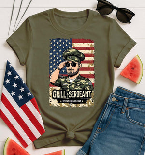 Grill Sergeant Freedom Tee – Funny Patriotic T-Shirt by Memez Store