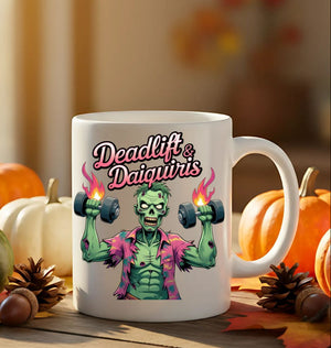 Funny Halloween gym mug for coffee lovers