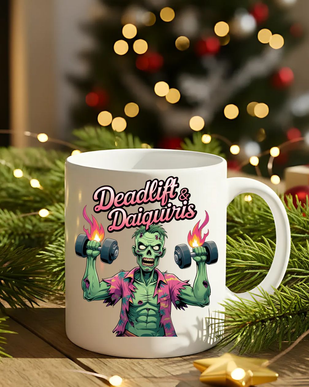 Funny Halloween gym mug for coffee lovers