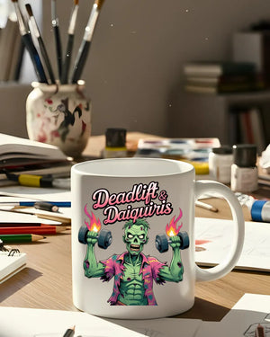 Funny Halloween gym mug for coffee lovers
