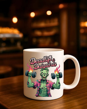 Funny Halloween gym mug for coffee lovers