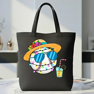 Halloween Baseball Themed Tote Bag