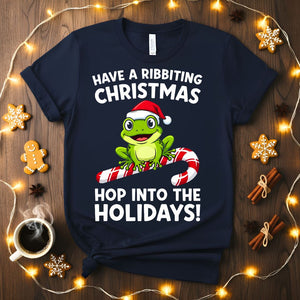 Have A Ribbiting funny frog pun animal meme t-shirt