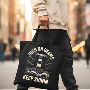 High On Beams Keep Shinin Meme Tote Bag