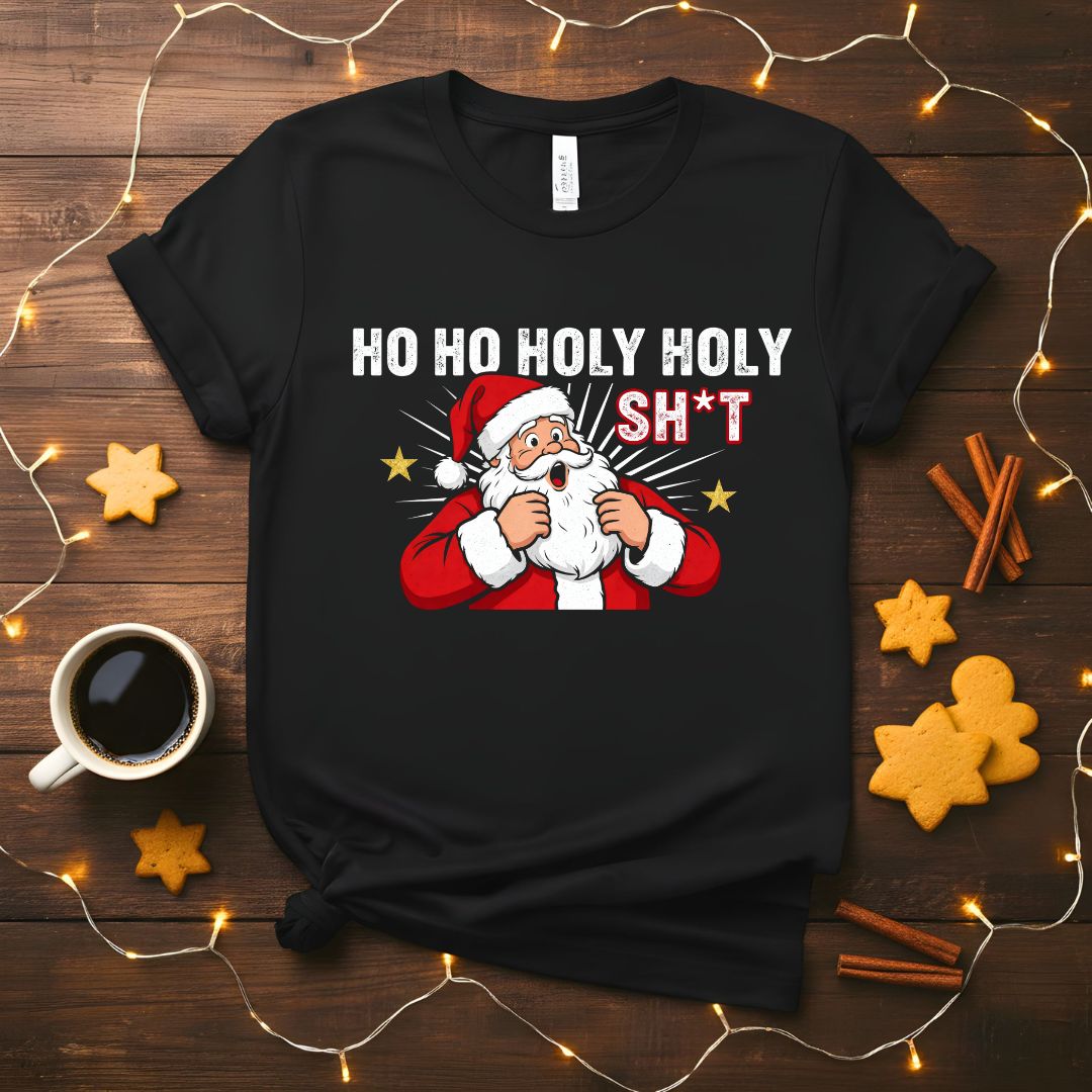 Ho Ho Holy Funny Surprised Christmas T-Shirt