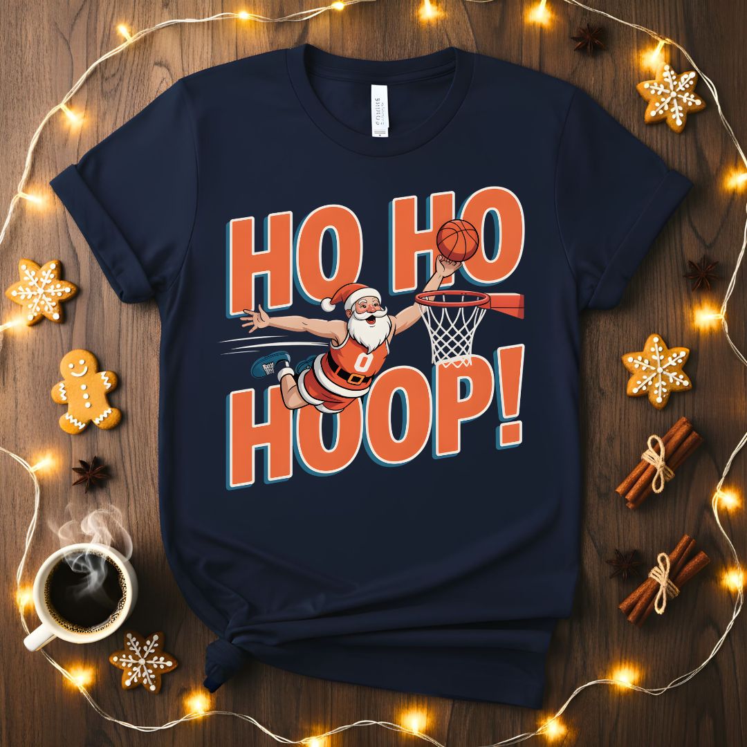 Ho Ho Hoop Basketball Funny Christmas T-Shirt