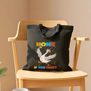 Honk If You Party Tote Bag with retro design
