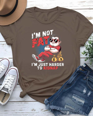 “I Am Not Fat Funny Tee” with bold typography by Memez Store – Unisex Meme Shirt