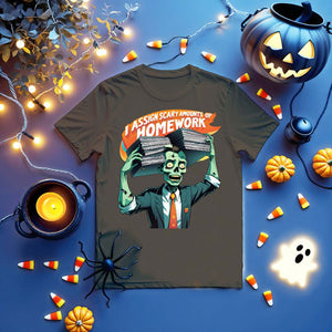 I Assign Scary Homework funny teacher Halloween shirt