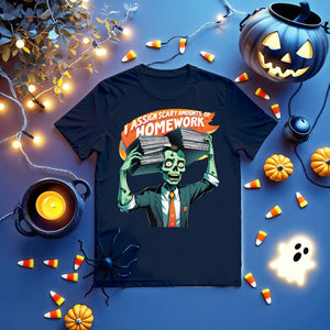 I Assign Scary Homework funny teacher Halloween shirt