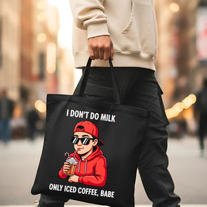 I Don't Do Milk I Only Do Wine funny meme tote bag