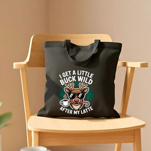 I Get a Little Buck Wild funny viral meme tote bag