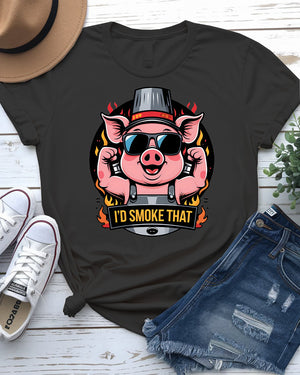 I’D Smoke That Barbecue Lover’s Funny Meme Tee by Memez Store