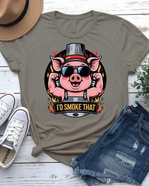 I’D Smoke That Barbecue Lover’s Funny Meme Tee by Memez Store