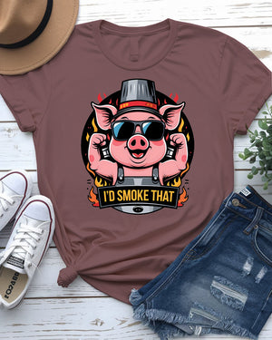 I’D Smoke That Barbecue Lover’s Funny Meme Tee by Memez Store